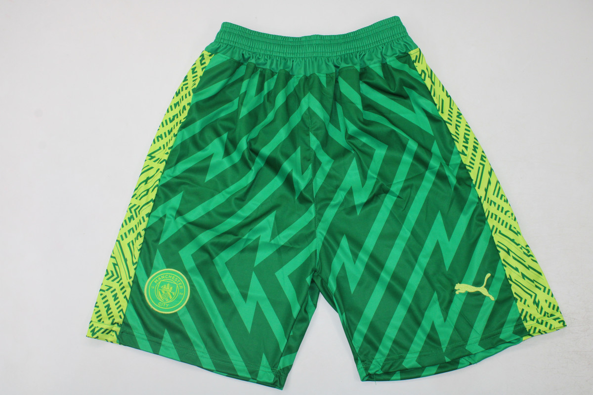 AAA Quality Manchester City 23/24 GK Green Soccer Shorts
